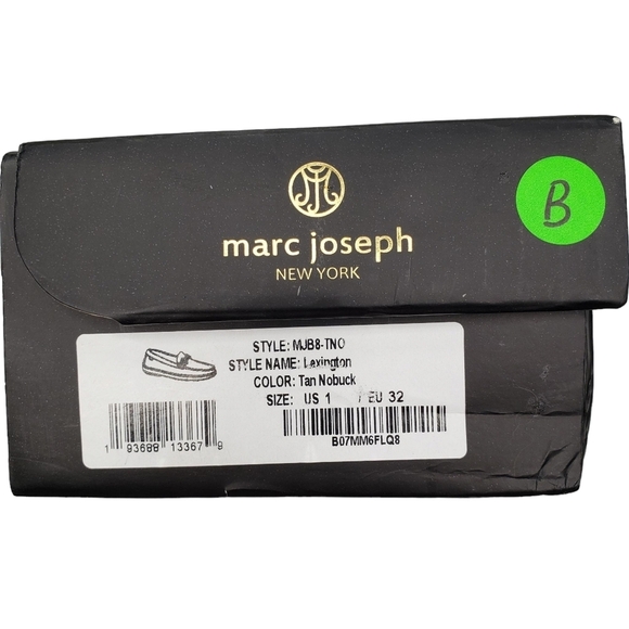 Marc Joseph | NIB Lexington Tan Nobuck Preppy Classic Leather Loafers Girl's 1 - Picture 3 of 14